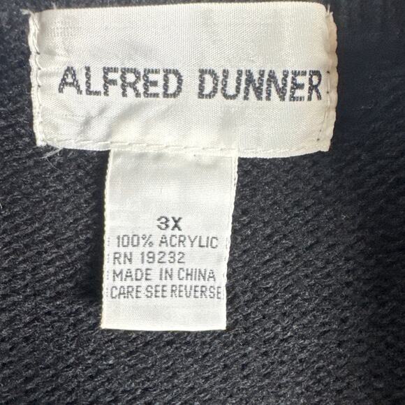 Alfred Dunner Vintage Sequin Black White Geometric Pattern Sweater Women 3XL - Picture 7 of 7
